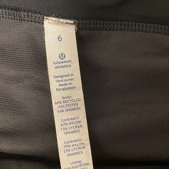 Lululemon Running shorts, Black size 6 - Picture 2 of 5